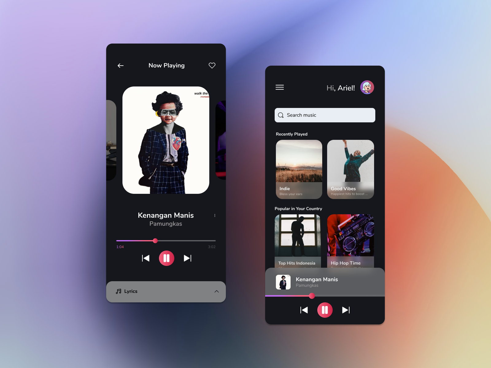 Music App Exploration by Ariel Nathania Winata on Dribbble