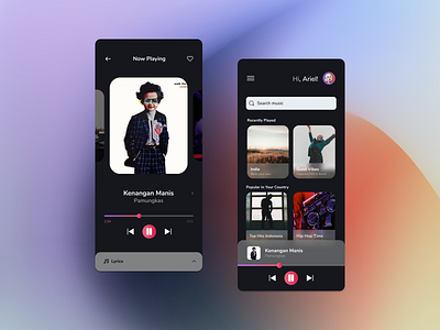 Music App Exploration mobile music ui