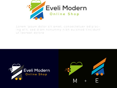 Create Online shop Logo branding design graphic design illustration logo text logo typography logo ui vector vector logo