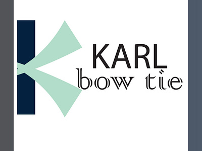 Karl bow tie branding design illustration logo