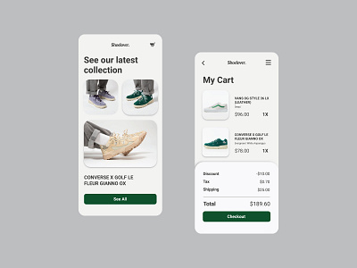 Daily UI - Shopping cart 058 dailyui dailyuichallenge design ecommerce ecommerce design ecommerce shop product shoes shop shopping shopping app shopping cart ui ui ux uidesign uiux webdesign