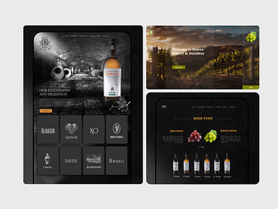 Winery & Distillery Web Design branding design graphic design home page ui ux website