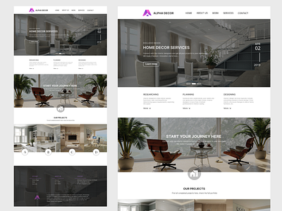 Decor Studio Web Design branding design home page ui ux website