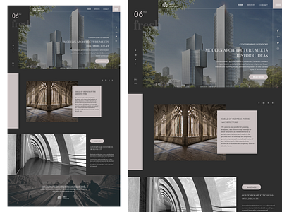 Architectural Heritage - Landing Page branding design graphic design home page ui ux website