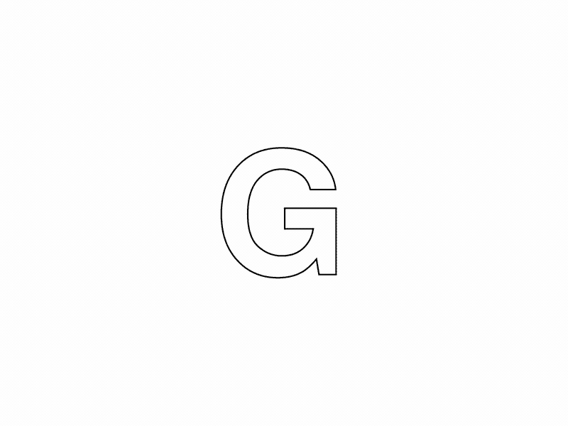 Animating Letter G after affects animation black white design experiment illustration illustrator minimal typography