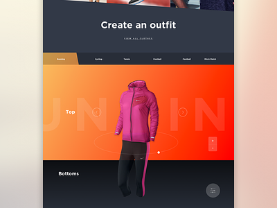 Create an outfit clothing ecommerce fitness nike orange outfit