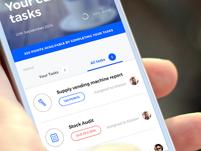 Task App blue blur montserrat task