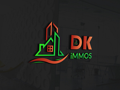DK IMMOS dk immos icon illustration logo logo design logo designer vector vector artwork by habib