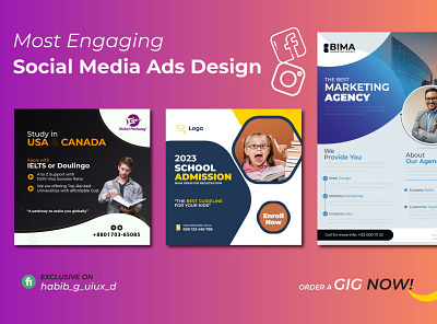 For Social Media Ads Design Hire Me ads design banner design instagram ads