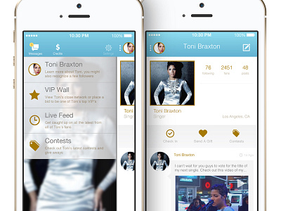 Toni Braxton App app fan app ios mobile ui ux