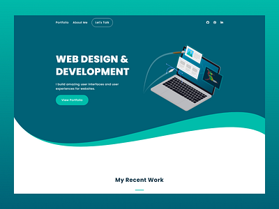 Web Designer Portfolio Landing Page Concept design figma illustration landingpage portfolio ui ux webdesign website