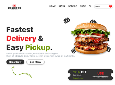 Burger House Web app branding burger design figma graphic design house illustration logo mobile ui ux vector web