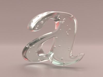 A for air bubbles 36daysoftype 3d modo render