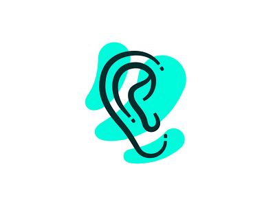 Narrowist logomark branding ear identity listen logo logomark neon podcast visual design