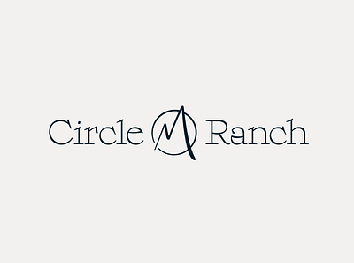Circle M Ranch logo branding identity design logo logomark mountains