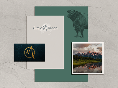 Circle M Ranch logo branding identity design logo logomark mountains