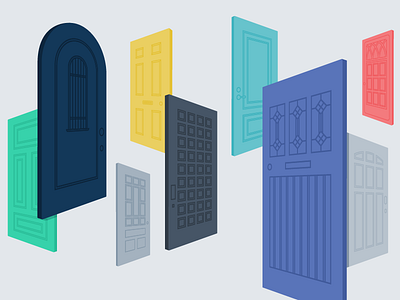 Closing the Accessibility Gap blog image accessibility doors illustration