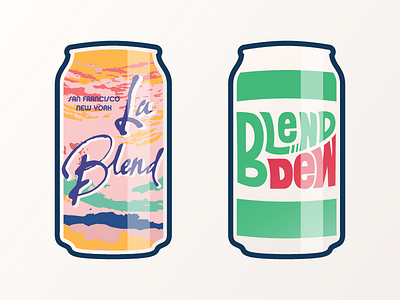 La Blend & Blend Dew blend can croix dew fintech francisco illustration la mountain san soda startup