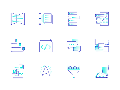 Esper icons branding branding and identity government gradient icons lineart two color website