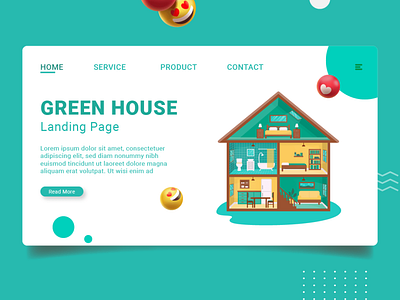 Green House Landing Page example adobe adobe illustrator app artist artwork brading brand branding branding design design graphic design graphicdesign illustration logo ui uiux vector