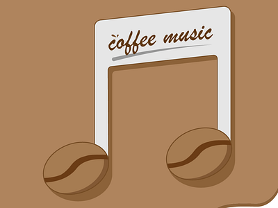 Coffee Music Logo adobe adobe illustrator app artwork brading brand branding coffee color concept creative design graphic design illustration logo typography ux