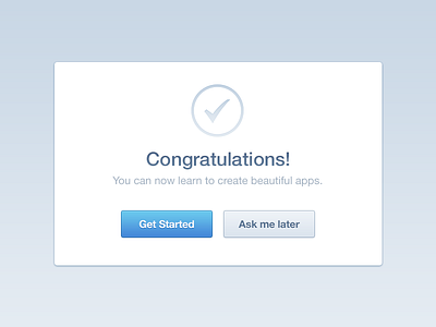 Modal Window app button congratulations free icon lightbox modal psd success window