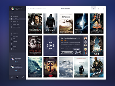 Movie App Final app buttons catalog dashboard listing menu movie ui