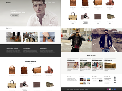 Frontier Theme (WIP) ecommerce homepage product shop shopify volusion