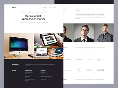 Amego Agency [WIP] agency amego hero homepage landing minimal