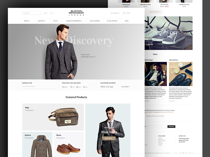 eCommerce... homepage landing page magento opencart shop shopify theme
