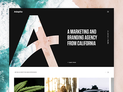 Adaptia | Marketing & Branding Agency agency branding california design home identity landing logo marketing