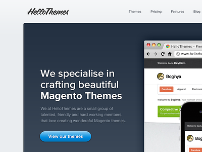 Homepage blue button hellothemes homepage magento redesign