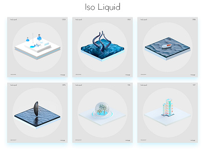Iso Liquid 365 3d blue illustration iso liquid isoliquid isometric liquid ocean project render water