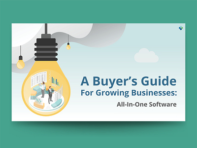 A Buyer's Guide For Growing Businesses: All-In-One Software branding design illustration vector