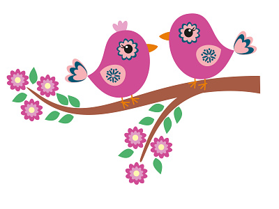 Birds bird cartoon design illustration vector