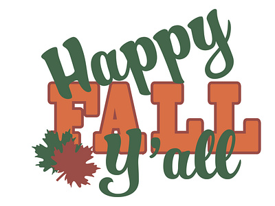 Happy Fall Yall art decoration design halloween illustration logo ornament vector