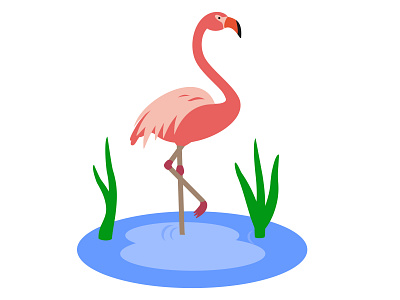 Flamingo cartoon decoration design illustration vector