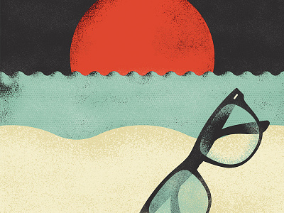 Surf - Editorial Illustration illustration illustrator texture travel vintage