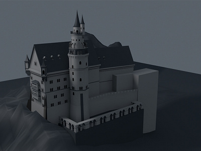 Castle 3d architecture castle cinema4d design model