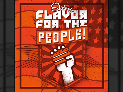 Freedom Day Promotional for Sliderz burgers design fast casual flavor florida freedom graphic lettering miami propaganda slider