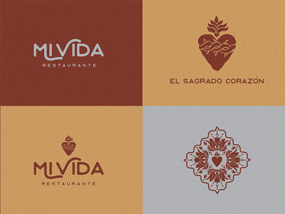 Mi Vida - Branding branding corazón design grunge heart mexican mexico restaurant tile