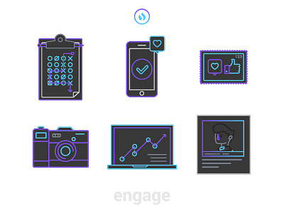 Social Media Engagement Icons