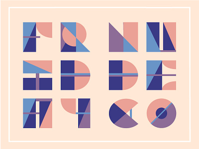 Friday Nu Deco art deco flat font friday geometric letter shape type typeface typography