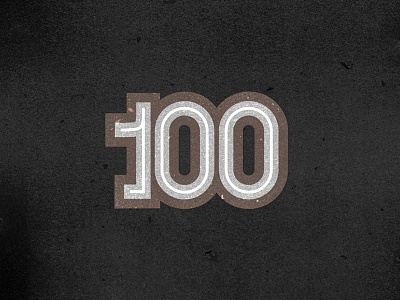 100! 100 followers hundred numbers texture typography