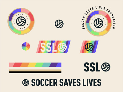 Soccer Saves Lives Branding branding football foundation futbol gara inclusive non profit rainbow soccer soccer badge sports