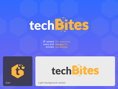 TechBites logo and icon design icon logo website