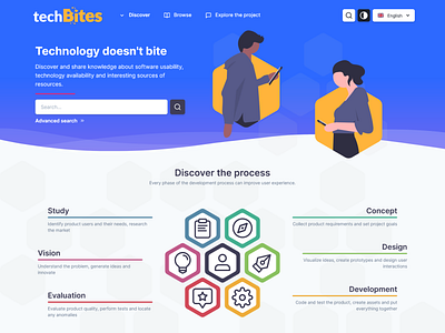 Techbites homepage design ui website