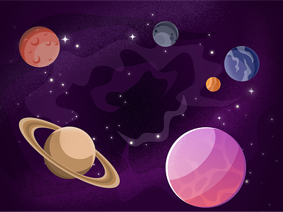 Planets in space