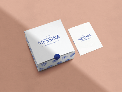 Messina Packaging Design baked goods bakery box clean design italian messina minimal package packaging paper sleeve