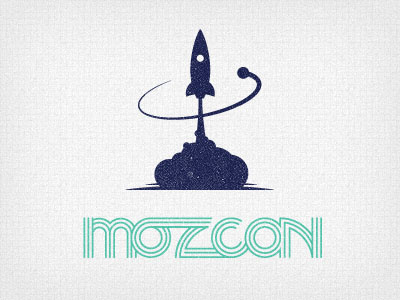 Mozcon Icon blast clean icon illustration logo mozcon orbit rocket science simple space texture typography